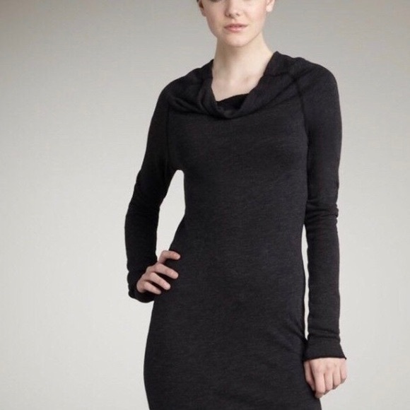 cowl neck sweatshirt dress